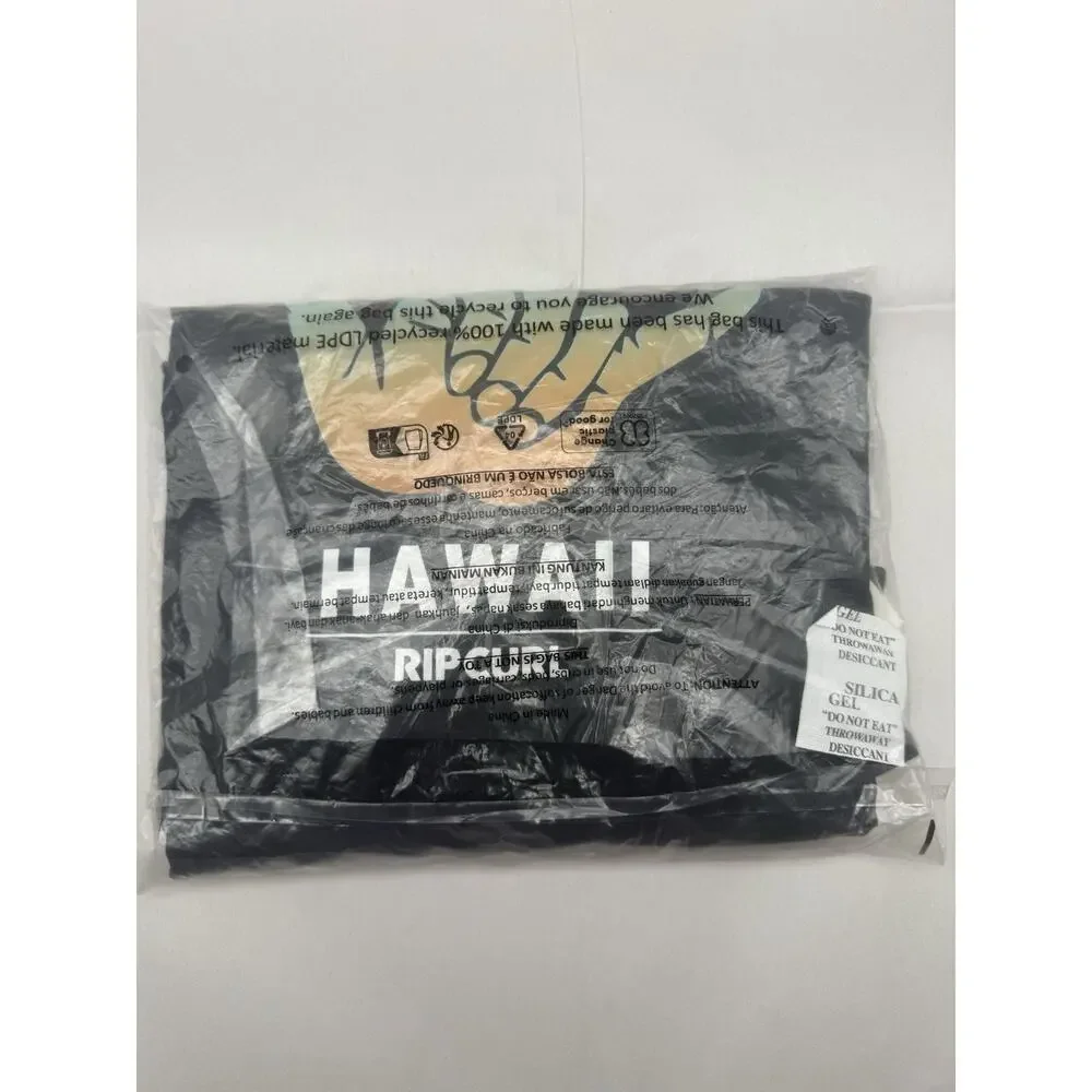 Rip Curl Hawaii Long Sleeve Rash Guard Tshirt Youth Size 16/XL Black UPF 50 READ